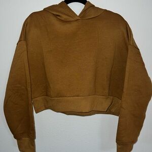 Golden Mustard Cropped Hoodie